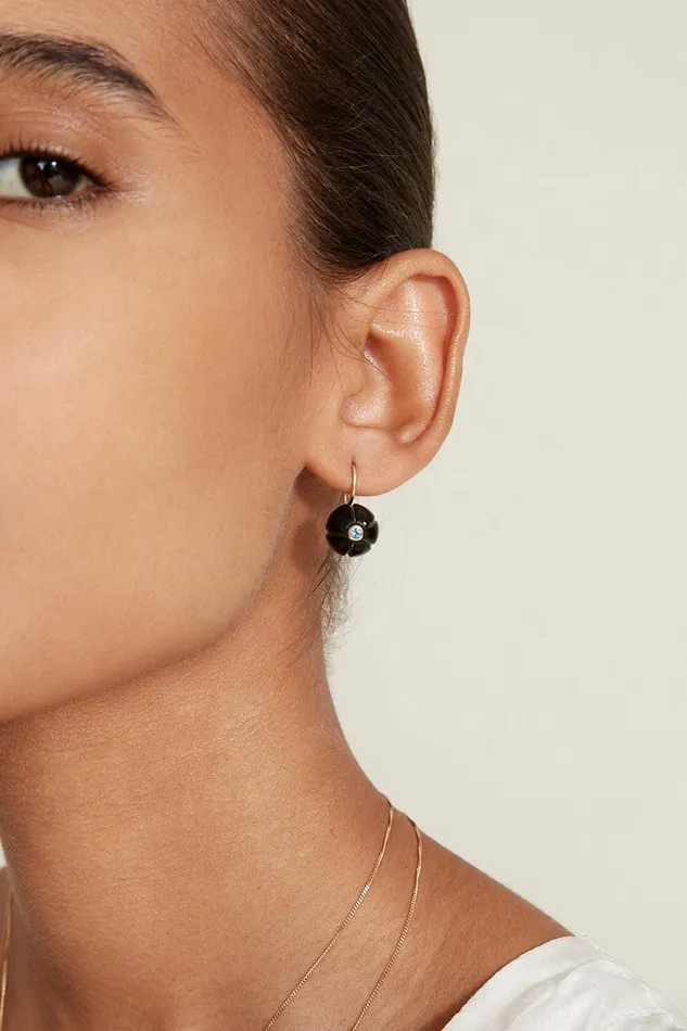 14k Pumpkin Earrings Maxi Black Horn Women Chan Luu 14k Fine