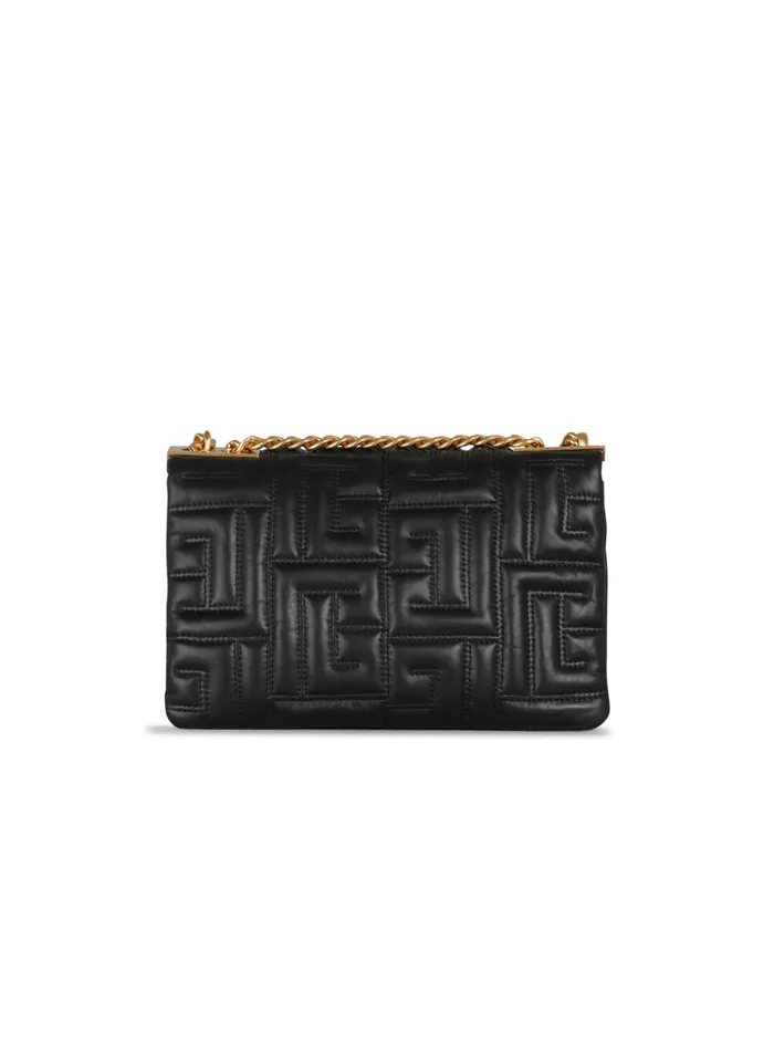 1945 Soft Small Bag In Quilted Leather Black Women Balmain Crossbody Bags