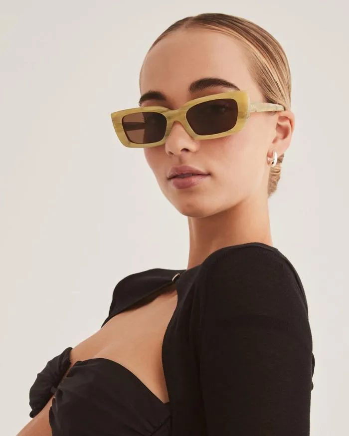 Accessories Billini Banb Eyewear THE BUNDCHEN BLONDE SWIRLCHOCOLATE