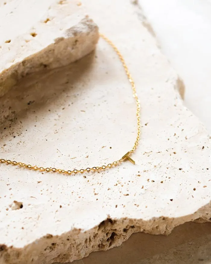 Accessories Billini Jewellery INITIAL GOLD PLATED NECKLACE GOLD