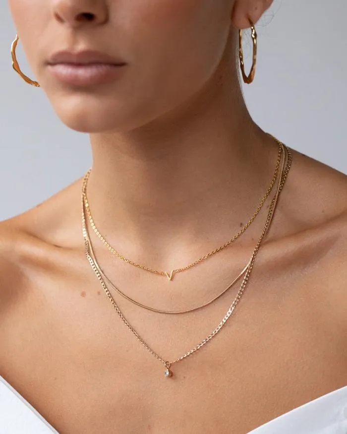 Accessories Billini Jewellery INITIAL GOLD PLATED NECKLACE GOLD