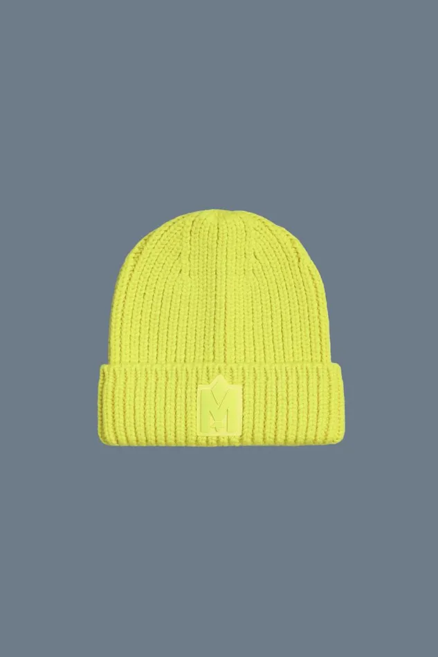 Accessories Kids Mackage JUDEKZ Handknit Toque With Ribbed Cuff For Kids Neon Accessories Kids Mackage JUDEKZ Handknit Toque With Ribbed Cuff For Kids Neon