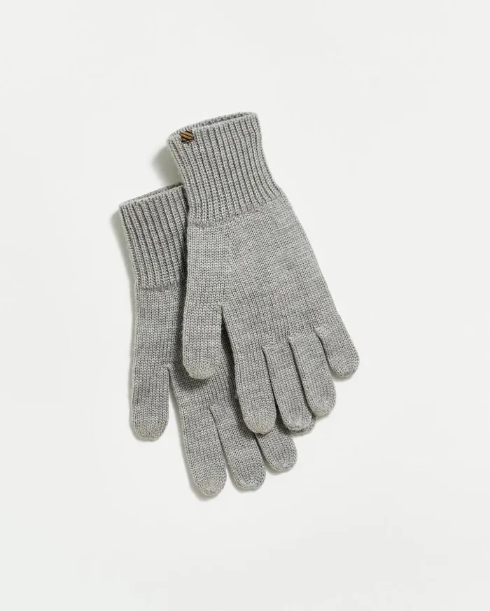 Accessories Men Billy Reid Wool Ribbon Gloves Grey