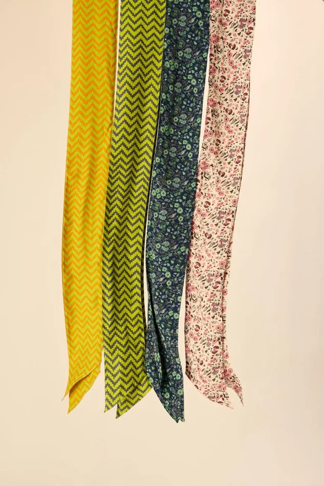 Accessories Shop Natalie Martin SASH BELT Block Zigzag Lime