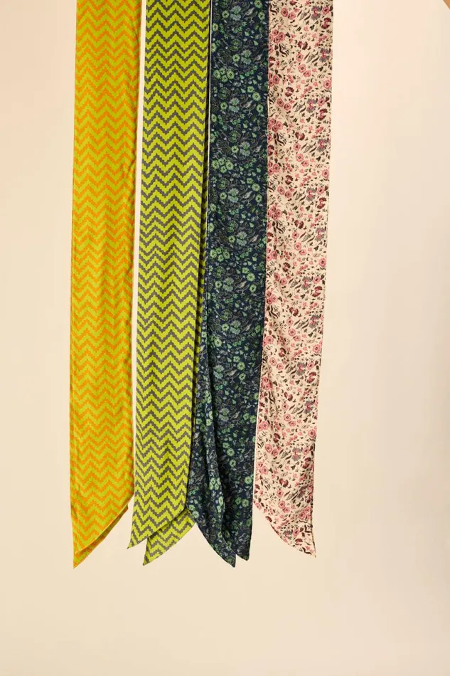 Accessories Shop Natalie Martin SASH BELT Block Zigzag Lime