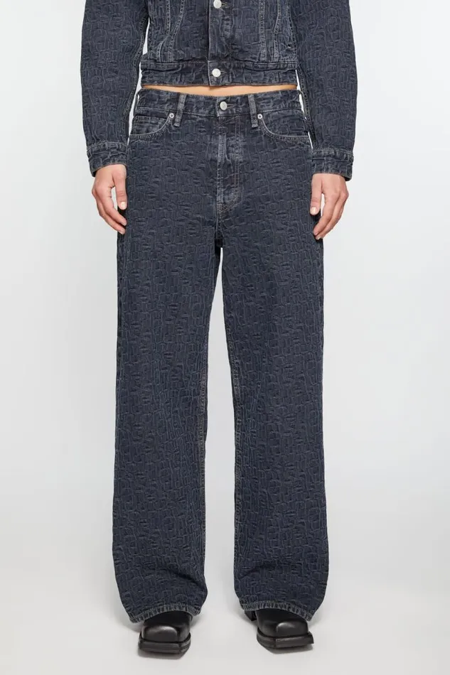 Acne Studios Baggy Fit Jeans 8211 1981F Blueblack Women Jeans