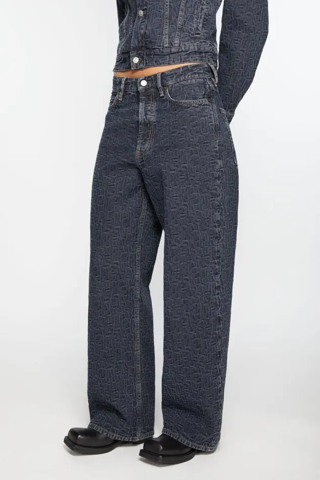 Acne Studios Baggy Fit Jeans 8211 1981F Blueblack Women Jeans