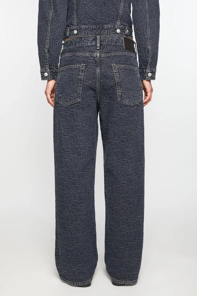 Acne Studios Baggy Fit Jeans 8211 1981F Blueblack Women Jeans