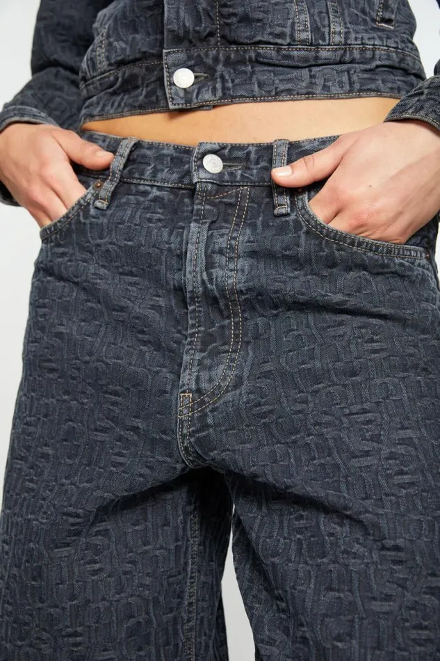 Acne Studios Baggy Fit Jeans 8211 1981F Blueblack Women Jeans