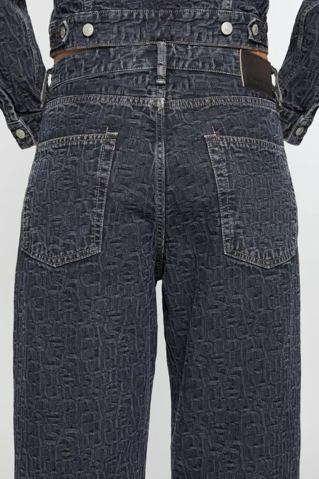 Acne Studios Baggy Fit Jeans 8211 1981F Blueblack Women Jeans