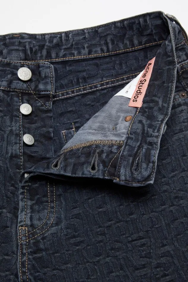 Acne Studios Baggy Fit Jeans 8211 1981F Blueblack Women Jeans