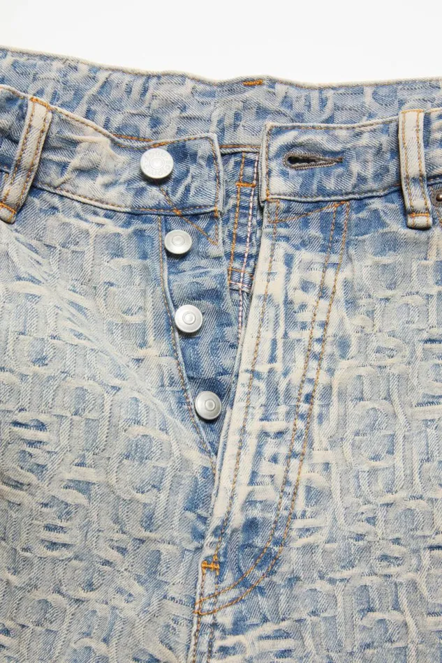 Acne Studios Baggy Fit Jeans 8211 1981M Monogram Bluebeige Men Jeans Acne Studios Baggy Fit Jeans 8211 1981M Monogram Bluebeige Men Jeans