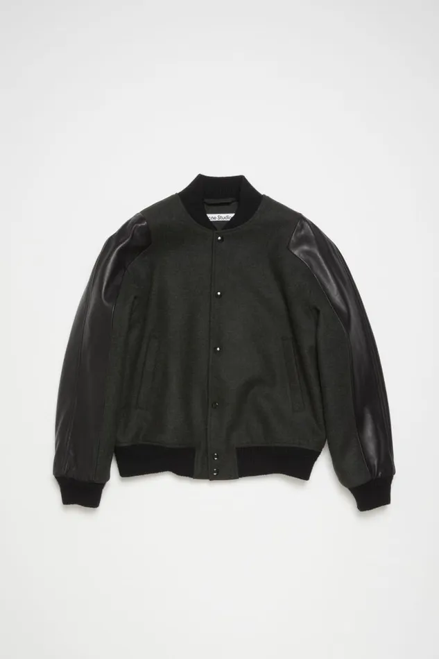 Acne Studios Bomber Jacket Dark Grey Melange Men Outerwear