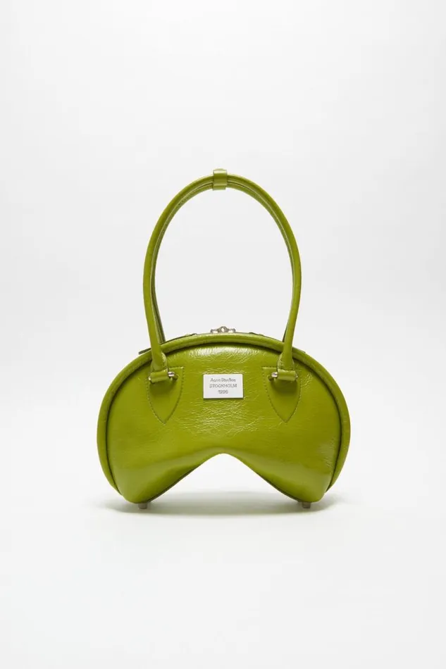 Acne Studios Bowlina Mini Shoulder Bag Lime Green Women Bags