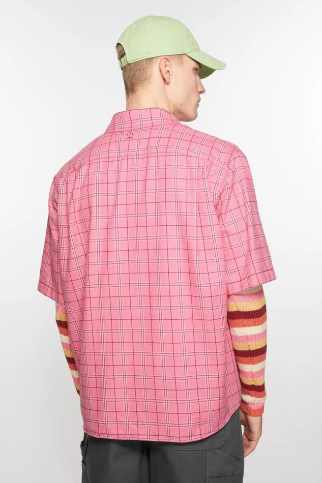 Acne Studios Buttonup Shirt Tango Pink Men Shirts Acne Studios Buttonup Shirt Tango Pink Men Shirts