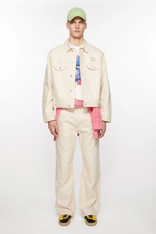 Acne Studios Canvas Jacket Oatmeal Melange Women Outerwear