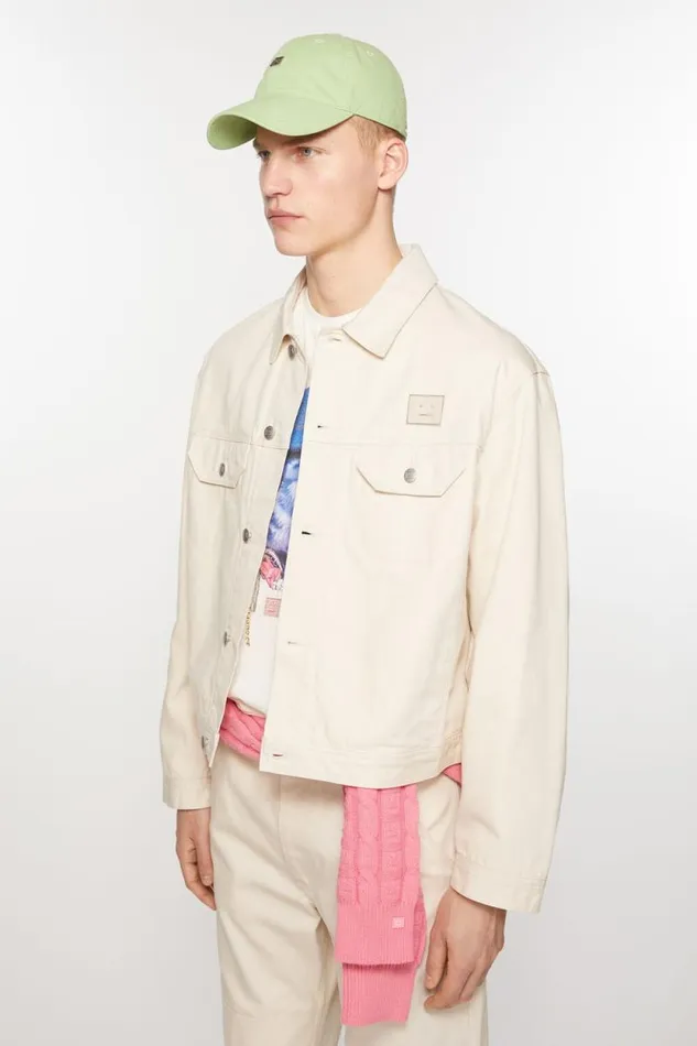 Acne Studios Canvas Jacket Oatmeal Melange Women Outerwear Acne Studios Canvas Jacket Oatmeal Melange Women Outerwear