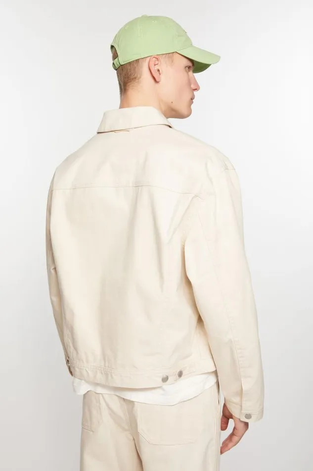 Acne Studios Canvas Jacket Oatmeal Melange Women Outerwear Acne Studios Canvas Jacket Oatmeal Melange Women Outerwear