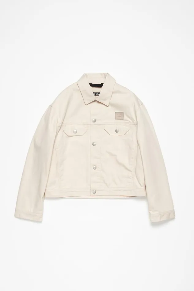 Acne Studios Canvas Jacket Oatmeal Melange Women Outerwear Acne Studios Canvas Jacket Oatmeal Melange Women Outerwear