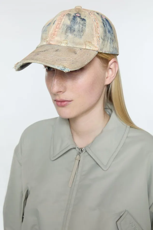 Acne Studios Cap Coated Denim Dirty Blueaqua Blue Men Hats Acne Studios Cap Coated Denim Dirty Blueaqua Blue Men Hats