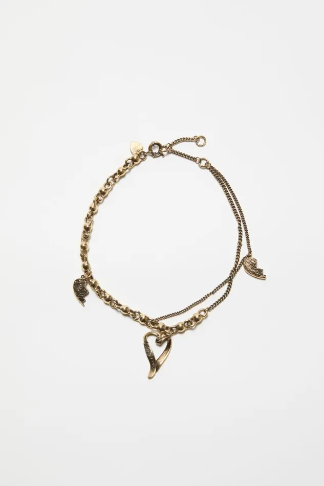 Acne Studios Charm Necklace Antique Gold Men Jewellery