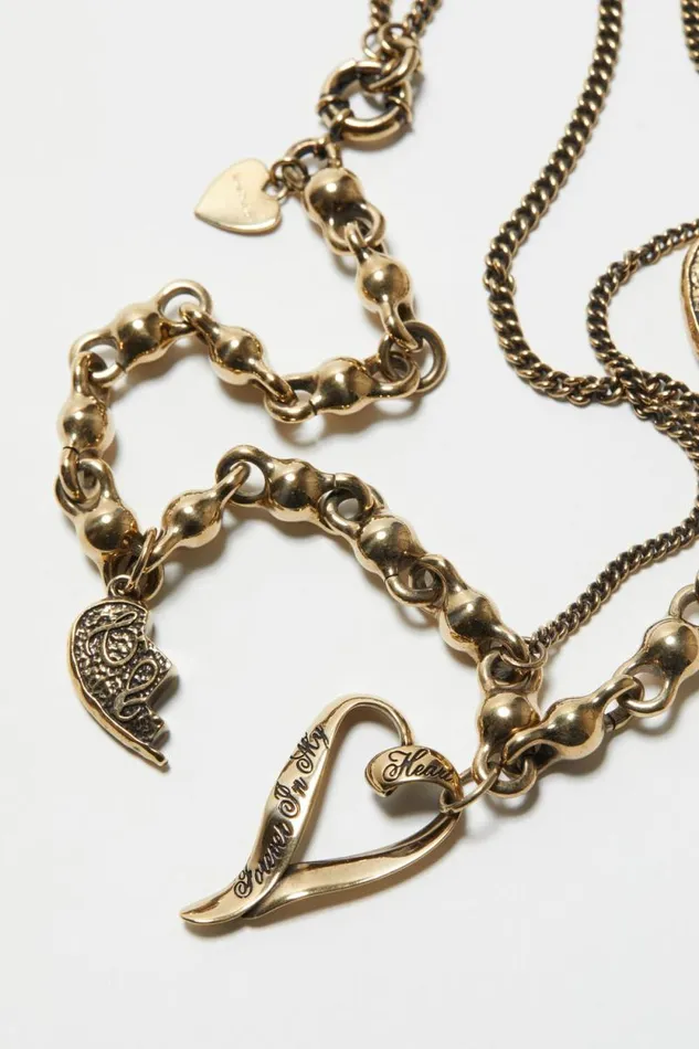 Acne Studios Charm Necklace Antique Gold Men Jewellery Acne Studios Charm Necklace Antique Gold Men Jewellery