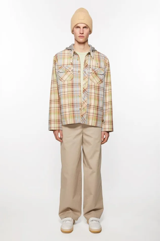 Acne Studios Chino Twill Trousers Sand Beige Men Trousers