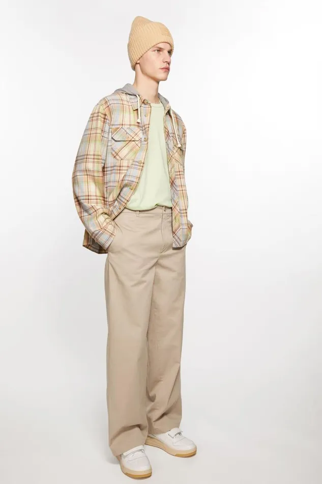 Acne Studios Chino Twill Trousers Sand Beige Men Trousers Acne Studios Chino Twill Trousers Sand Beige Men Trousers