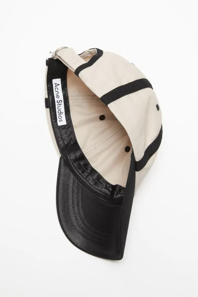Acne Studios Cotton Baseball Cap Blackwhite Women Hats Acne Studios Cotton Baseball Cap Blackwhite Women Hats