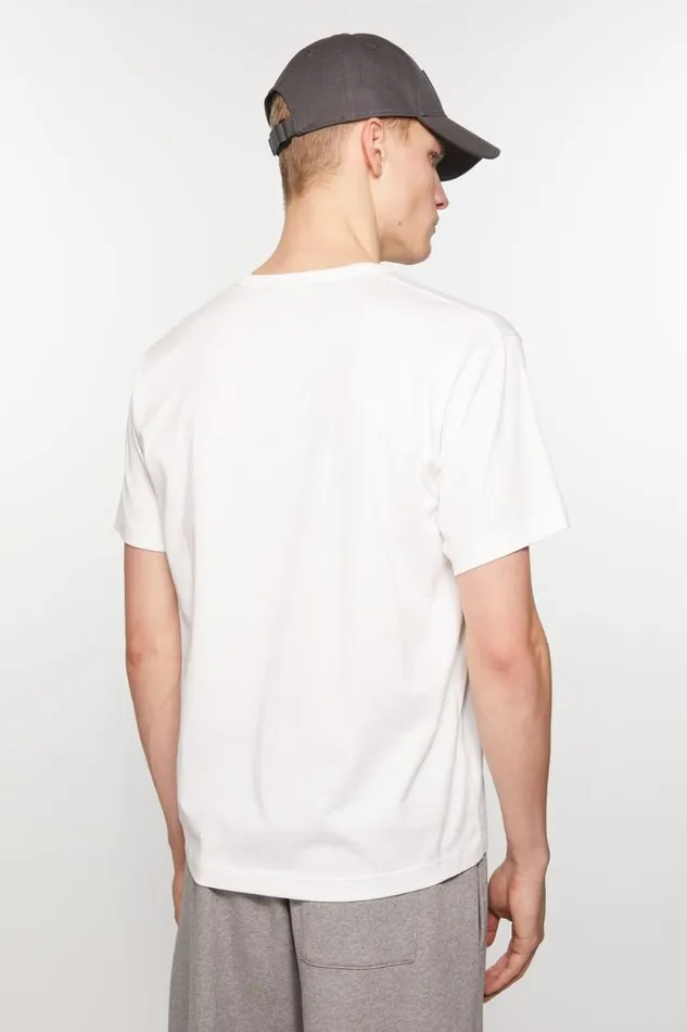 Acne Studios Crew Neck Tshirt Regular Fit Optic White Men Tshirts Acne Studios Crew Neck Tshirt Regular Fit Optic White Men Tshirts
