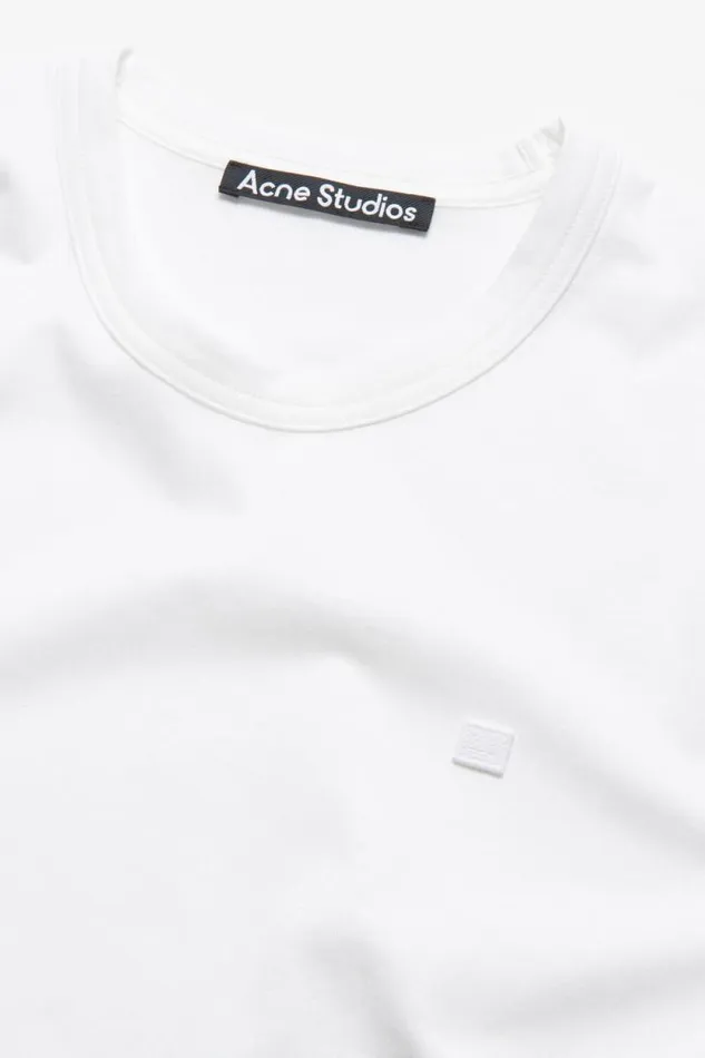 Acne Studios Crew Neck Tshirt Regular Fit Optic White Men Tshirts Acne Studios Crew Neck Tshirt Regular Fit Optic White Men Tshirts
