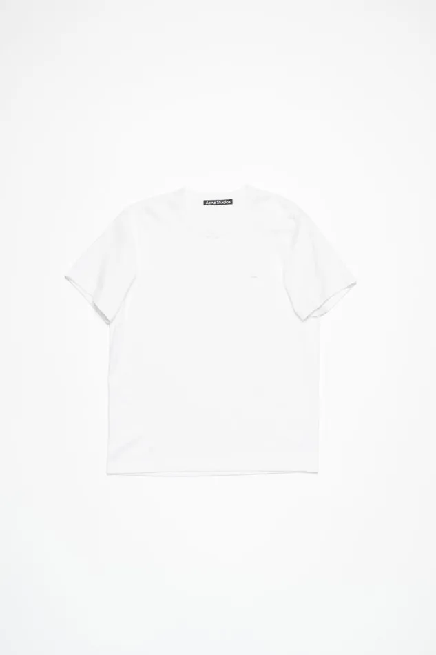 Acne Studios Crew Neck Tshirt Regular Fit Optic White Men Tshirts Acne Studios Crew Neck Tshirt Regular Fit Optic White Men Tshirts
