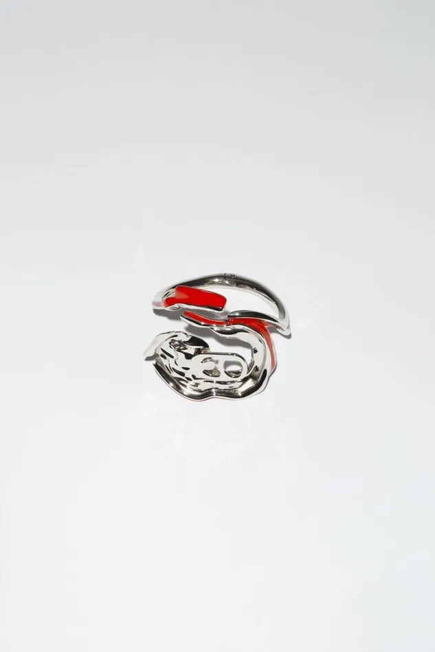Acne Studios Crushed Can Bracelet Red Men Jewellery