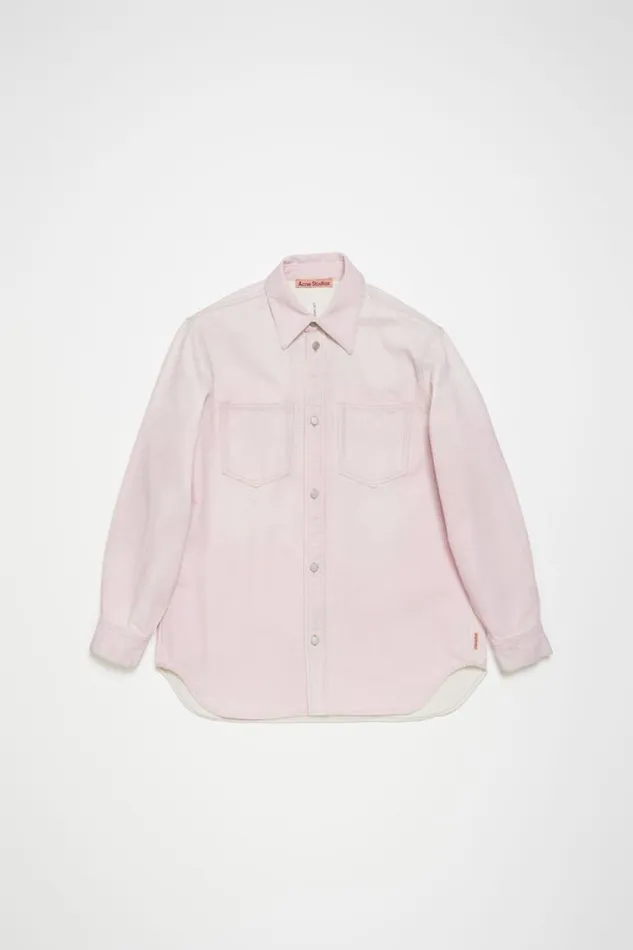 Acne Studios Denim Buttonup Shirt 8211 Relaxed Fit Pale Pink Women Shirts and Blouses Acne Studios Denim Buttonup Shirt 8211 Relaxed Fit Pale Pink Women Shirts and Blouses