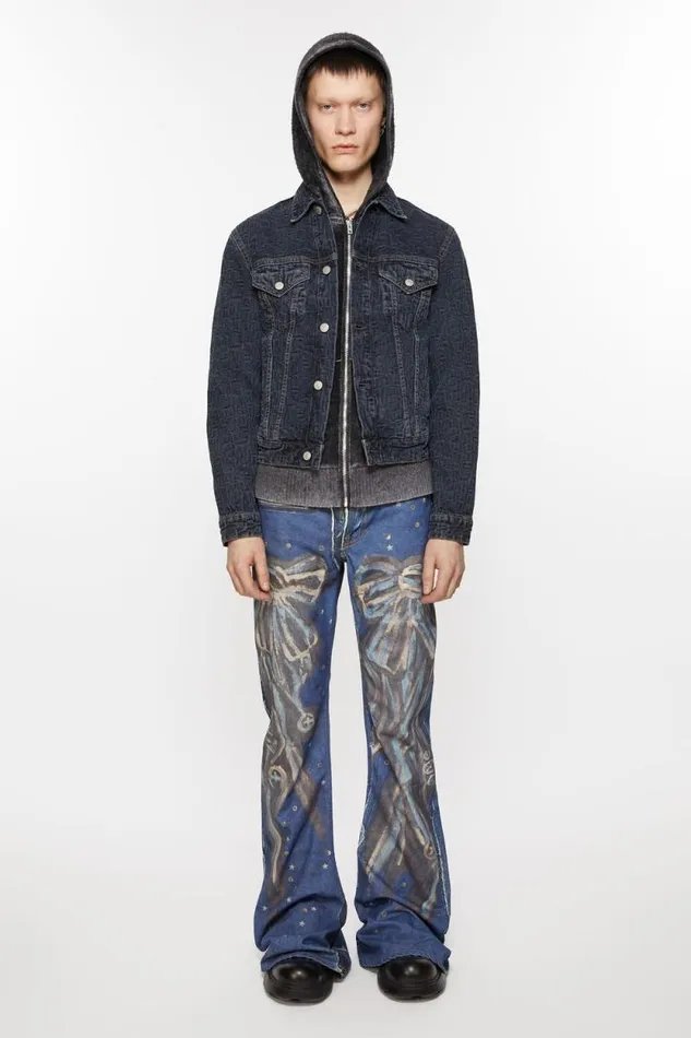Acne Studios Denim Jacket 8211 Regular Cropped Fit Blueblack Men Outerwear