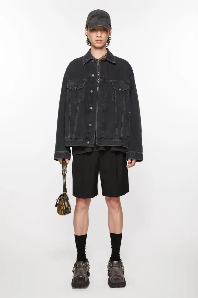 Acne Studios Denim Jacket 8211 Relaxed Fit Black Men Outerwear