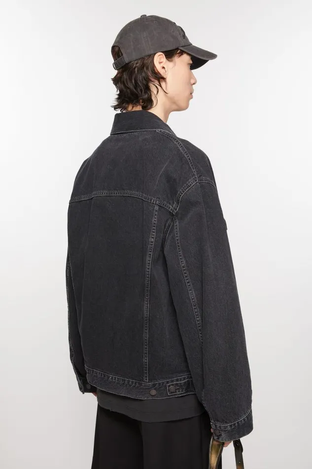 Acne Studios Denim Jacket 8211 Relaxed Fit Black Men Outerwear Acne Studios Denim Jacket 8211 Relaxed Fit Black Men Outerwear
