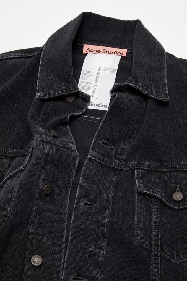 Acne Studios Denim Jacket 8211 Relaxed Fit Black Men Outerwear Acne Studios Denim Jacket 8211 Relaxed Fit Black Men Outerwear