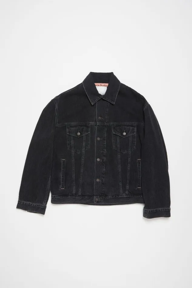 Acne Studios Denim Jacket 8211 Relaxed Fit Black Men Outerwear Acne Studios Denim Jacket 8211 Relaxed Fit Black Men Outerwear
