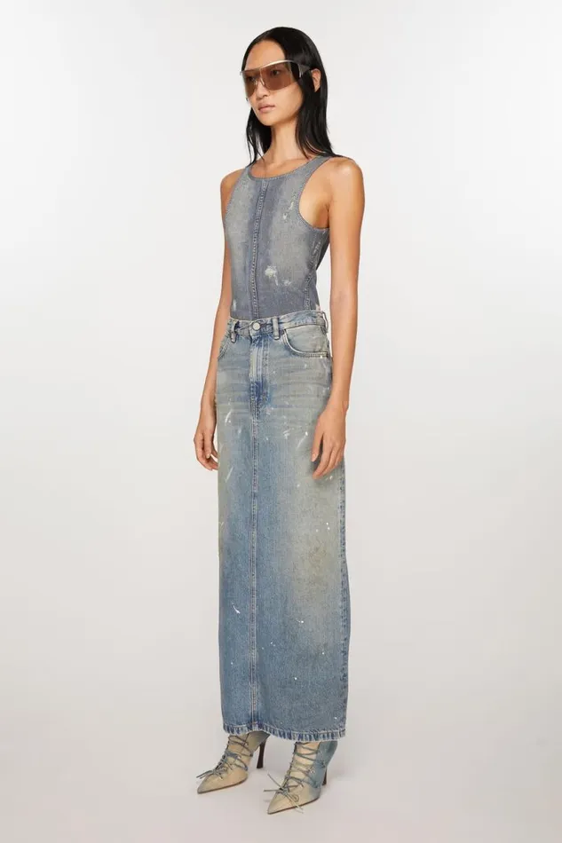 Acne Studios Denim Skirt Light Blue Women Skirts Acne Studios Denim Skirt Light Blue Women Skirts