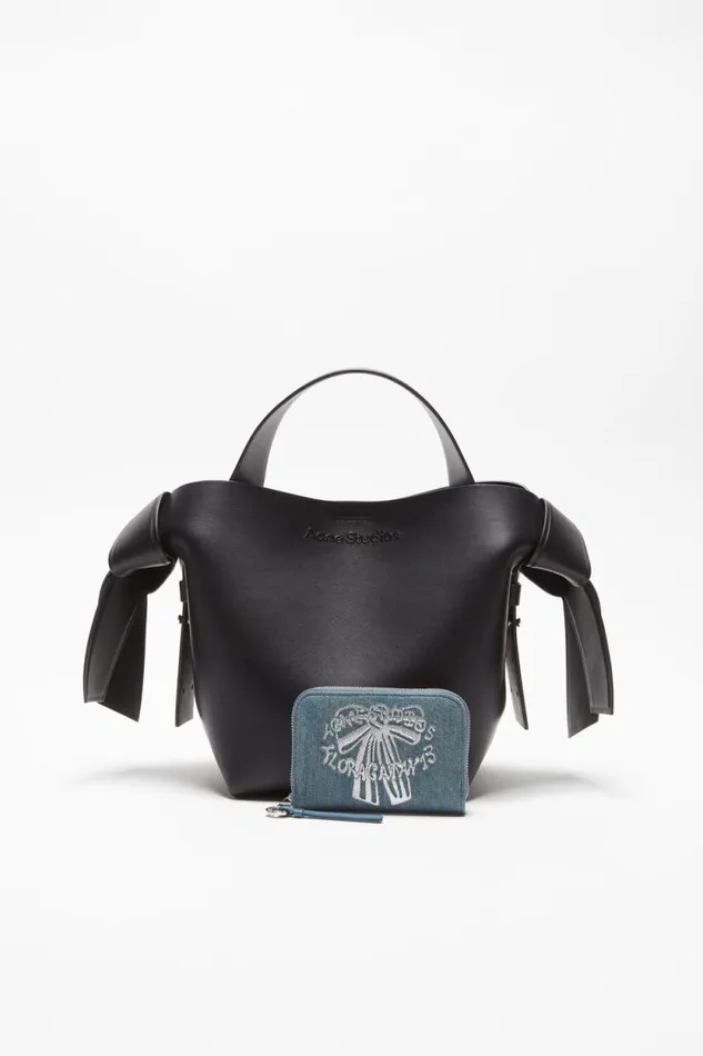 Acne Studios Denim Zip Wallet Dusty Blue Men Small Leather Goods