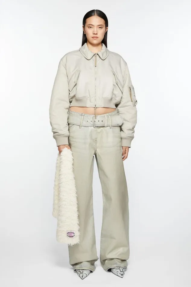Acne Studios Fluffy Scarf 8211 Narrow White Women Scarves Acne Studios Fluffy Scarf 8211 Narrow White Women Scarves