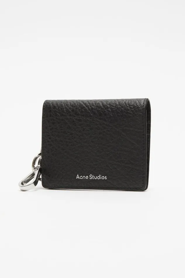 Acne Studios Folded Leather Wallet Black Women Small Leather Goods Acne Studios Folded Leather Wallet Black Women Small Leather Goods
