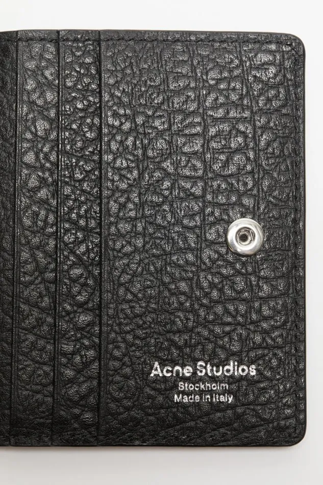 Acne Studios Folded Leather Wallet Black Women Small Leather Goods Acne Studios Folded Leather Wallet Black Women Small Leather Goods