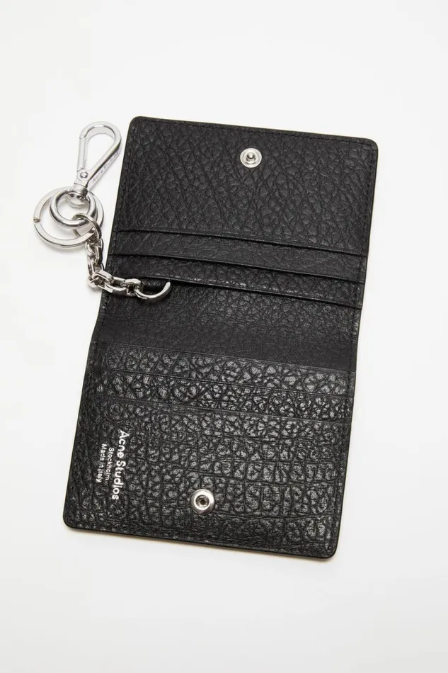 Acne Studios Folded Leather Wallet Black Women Small Leather Goods Acne Studios Folded Leather Wallet Black Women Small Leather Goods
