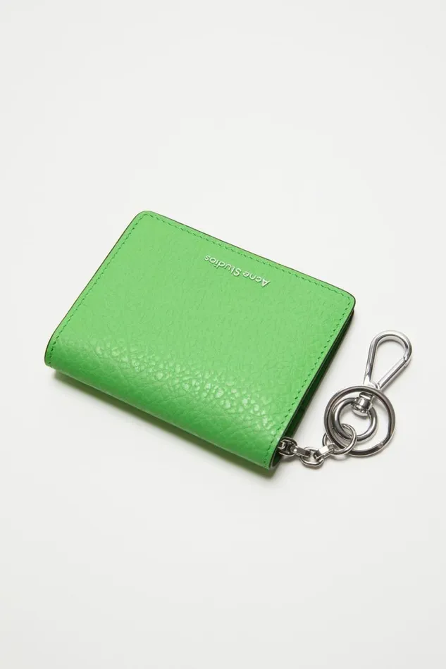 Acne Studios Folded Leather Wallet Green Men Small Leather Goods Acne Studios Folded Leather Wallet Green Men Small Leather Goods