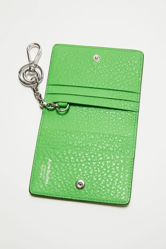 Acne Studios Folded Leather Wallet Green Men Small Leather Goods Acne Studios Folded Leather Wallet Green Men Small Leather Goods
