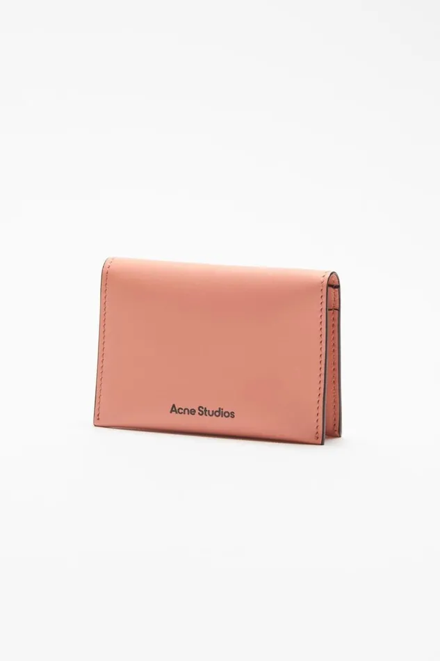 Acne Studios Folded Leather Wallet Salmon Pink Men Small Leather Goods Acne Studios Folded Leather Wallet Salmon Pink Men Small Leather Goods