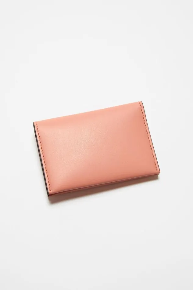 Acne Studios Folded Leather Wallet Salmon Pink Men Small Leather Goods Acne Studios Folded Leather Wallet Salmon Pink Men Small Leather Goods