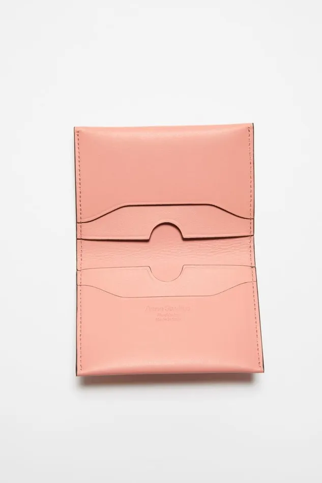 Acne Studios Folded Leather Wallet Salmon Pink Men Small Leather Goods Acne Studios Folded Leather Wallet Salmon Pink Men Small Leather Goods